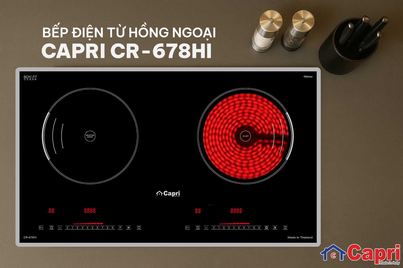 Bếp điện từ hồng ngoại Capri CR-678HI